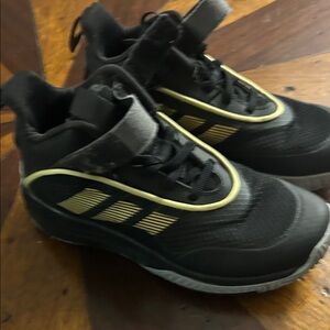 Black and Gold Athletic Shoes